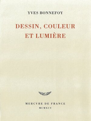 cover image of Dessin, couleur et lumière